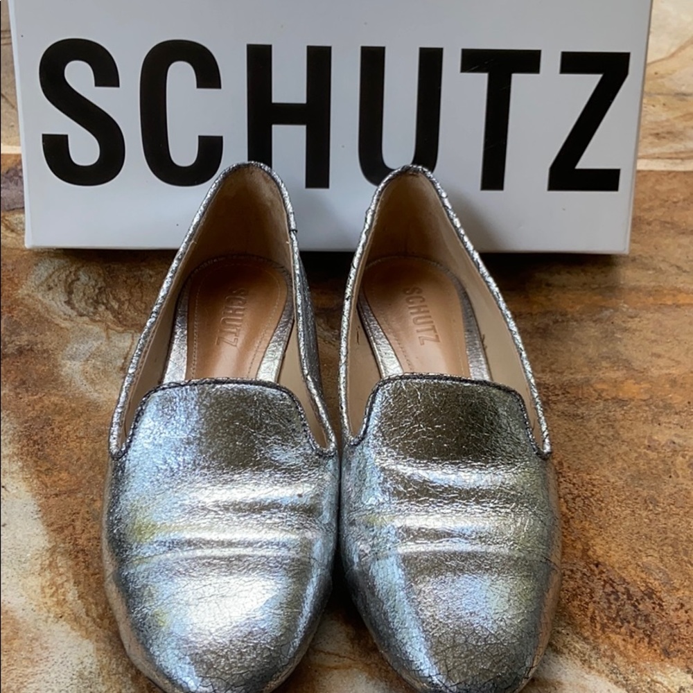 Schutz Silver Flats